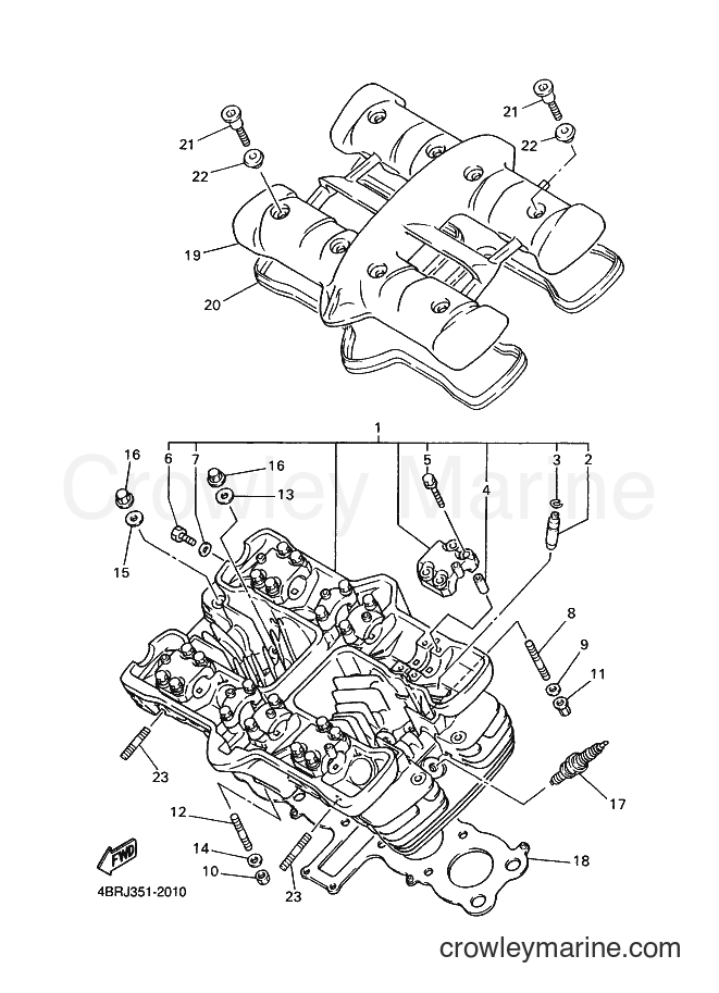 Yamaha Motors XJ600S (4LX9) [051] - CYLINDER HEAD