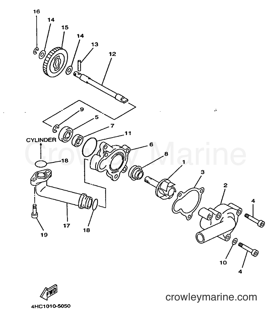 1997 Scooter YP250 - YP250 (4UC2) [080] - WATER PUMP