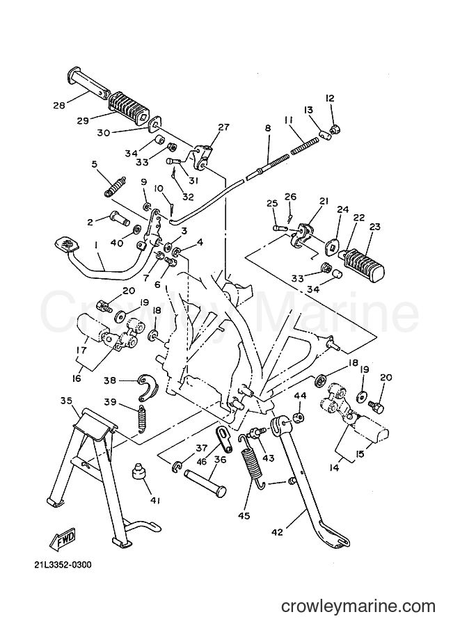 2000 Street Bike SR250 - SR250 (21L3) [010] - CABALLETE. ESTRIBERAS