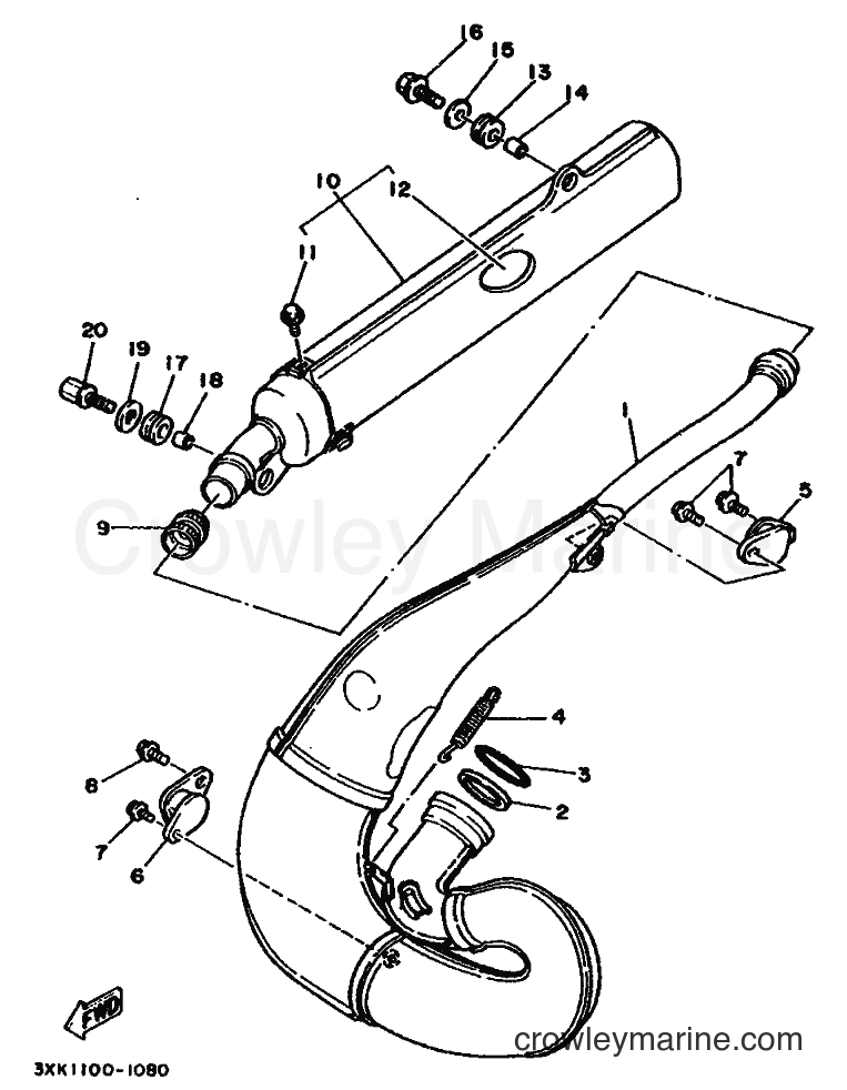 Yamaha Motors YZ250 (3XK4) [999] - EXHAUST