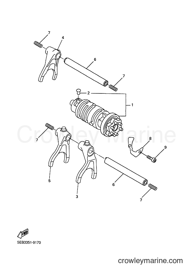 2001 Sport Bike YZF-R6 - YZF-R6 (5MT2) [020] - SHIFT CAM & FORK