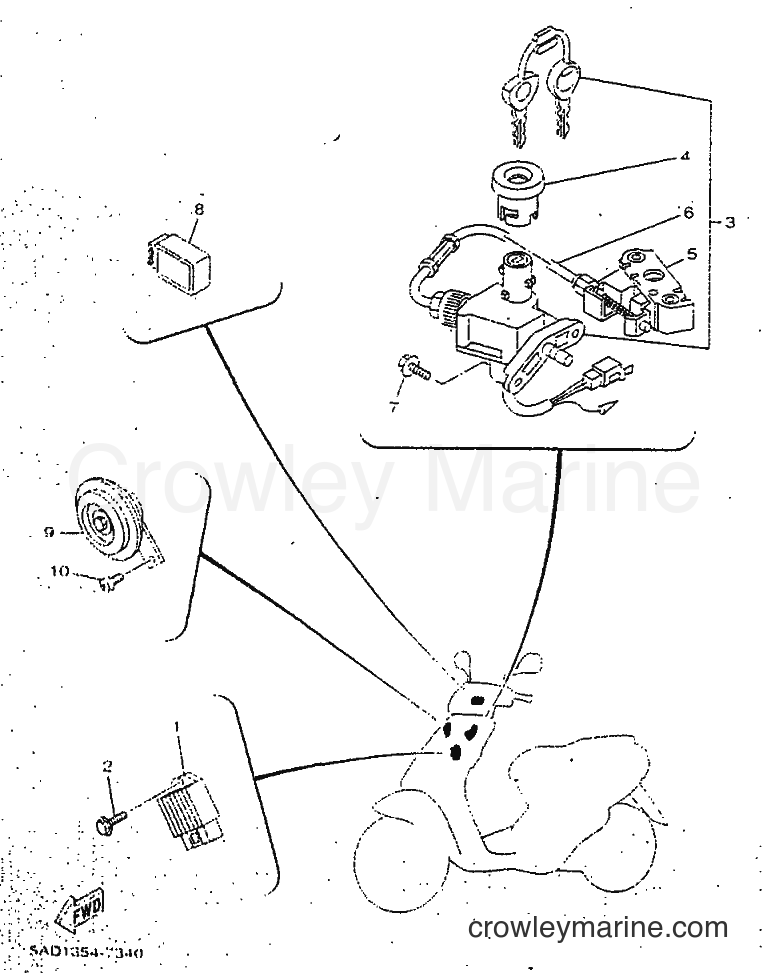 1998 Scooter YN50 - YN50 (5BV1) [010] - ELECTRICAL 1