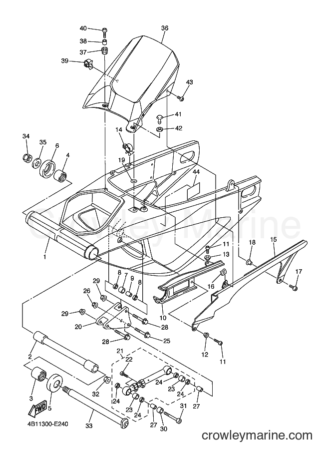Yamaha Motors YZF-R1S (4B11) [050] - REAR ARM