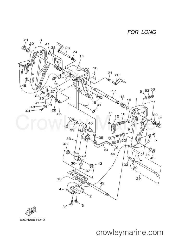 Yamaha Motors E60HMHDX (69DH) [240] - BRACKET 3