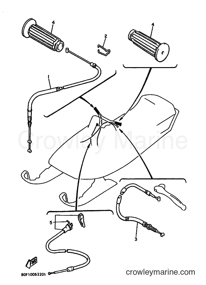 Yamaha Motors BR250T (8BD1) [020] - CONTROL CABLE