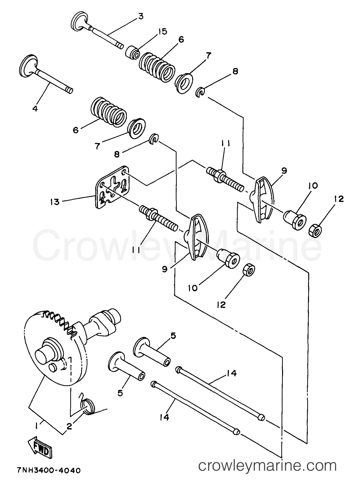 Yamaha Motors EF1600A - CAMSHAFT VALVE
