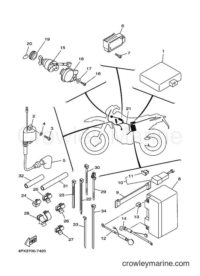 2002 Dirt Bike TT250R - TT250R (4PX8) [010] - ELECTRICAL 1