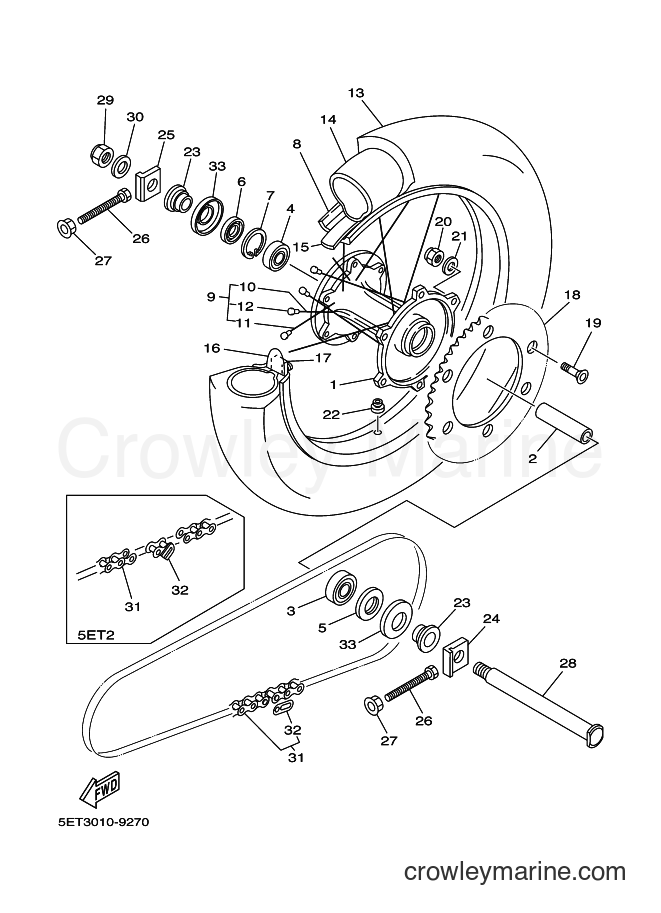 Yamaha Motors YZ125 (5ET3) [010] - REAR WHEEL