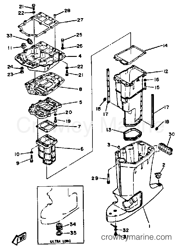 Yamaha Motors V6SPECIALLK - UPPER CASING