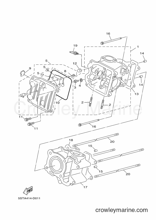 2011 Scooter XC50 - XC50 (3D1C) [010] - CYLINDER HEAD