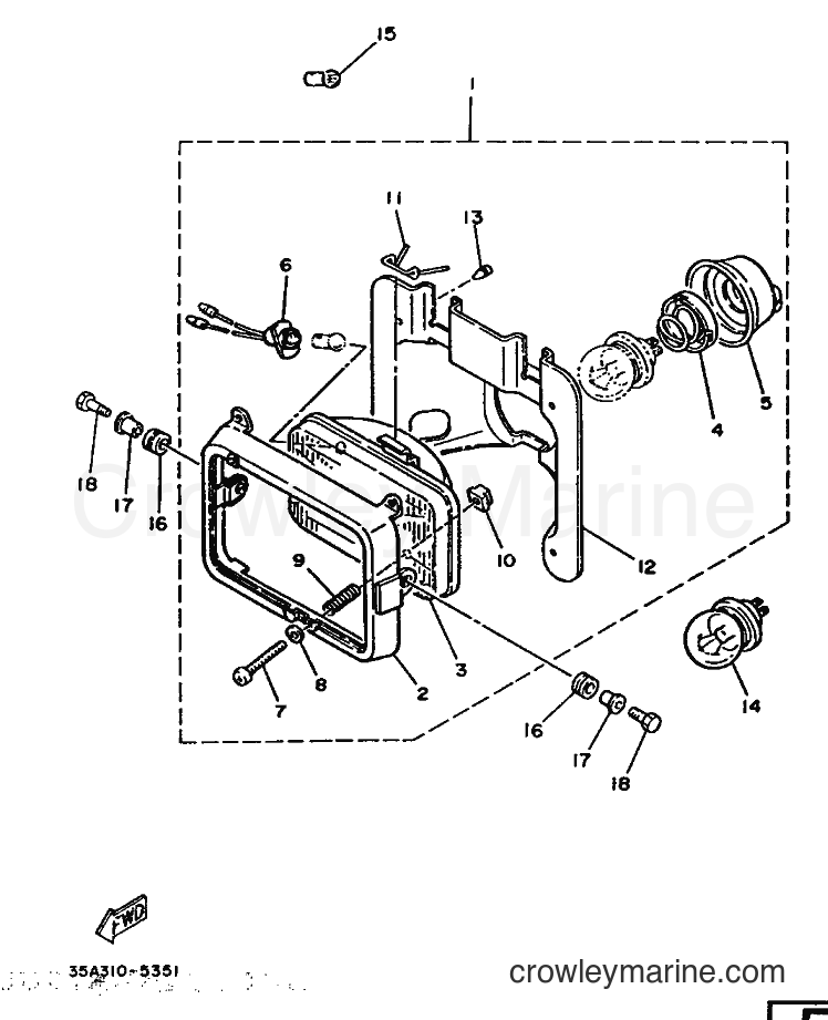 1987 Dirt Bike DT125 - DT125 (35A) [999] - HEADLIGHT