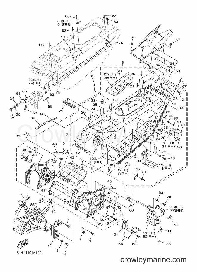 Yamaha Motors RFX10B (8JH2) [020] - FRAME