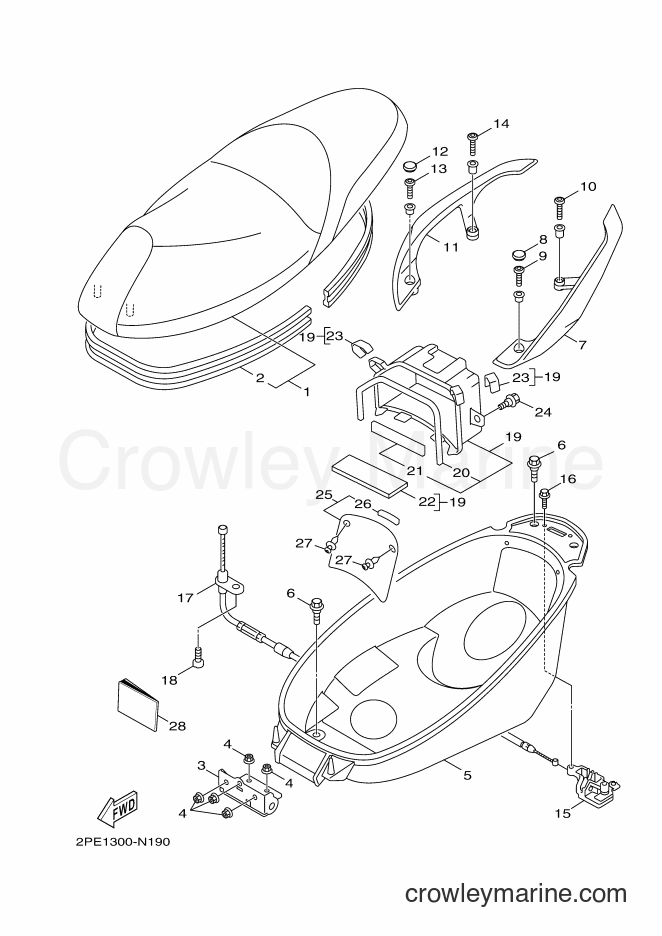 2014 Scooter XC125R - XC125R (2PE1) [050] - SEAT