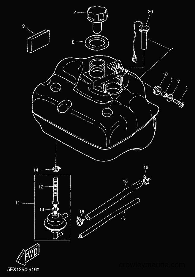 2000 Scooter CW50RS - CW50RS (5FXG) [010] - FUEL TANK