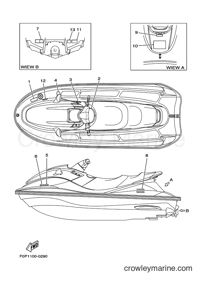 Yamaha Motors JET FOR XA800 (67AA) [02A] - IMPORTANT LABELS