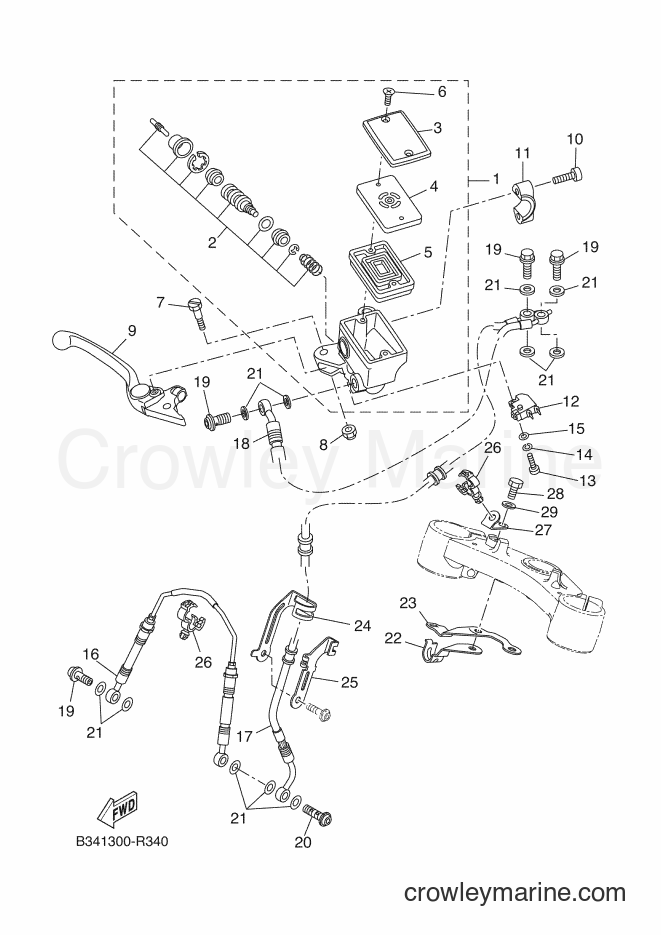 2017 Street Bike MTM690 - MTM690 (B347) [070] - FRONT MASTER CYLINDER