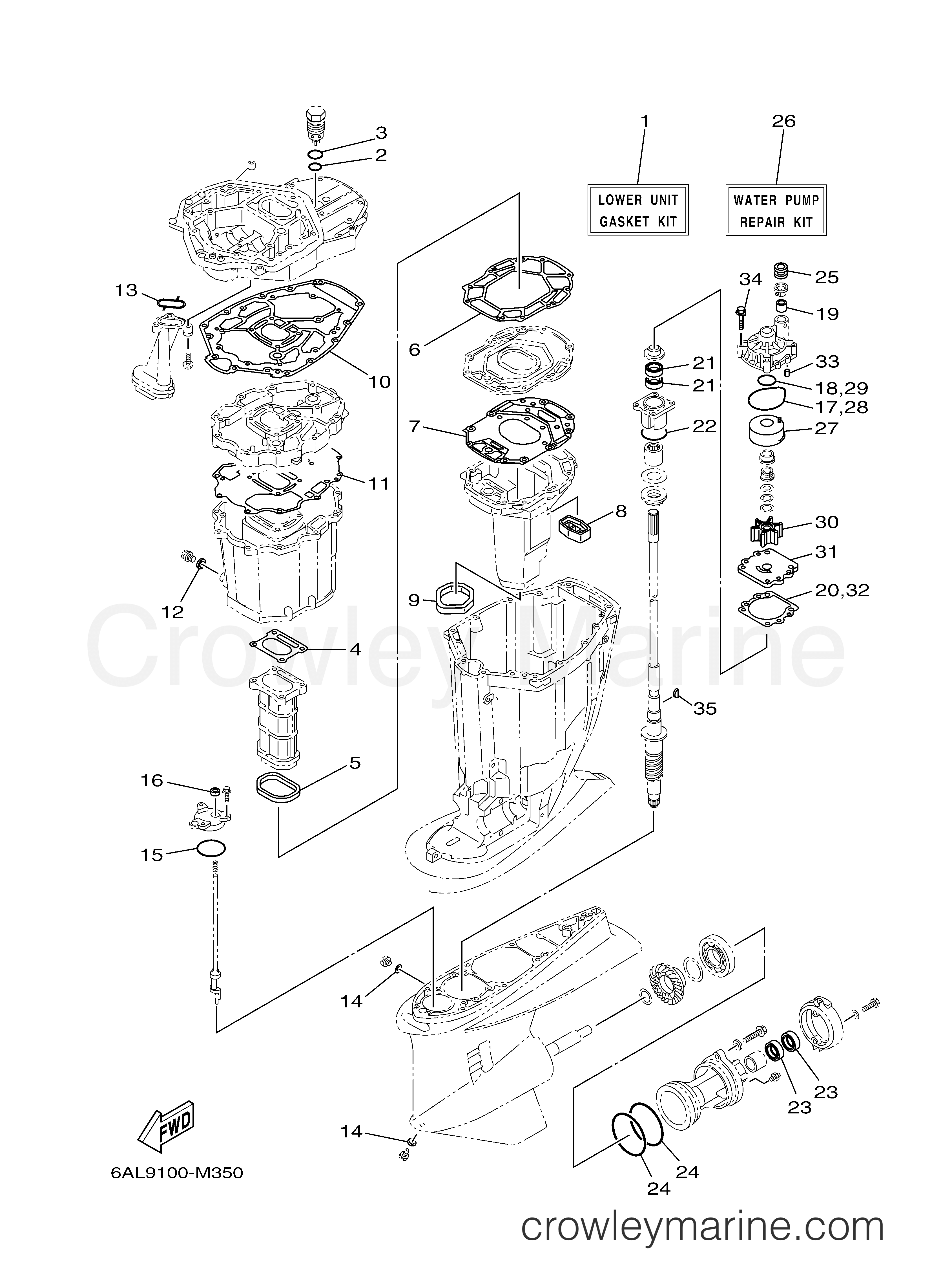 Yamaha Motors F200XA - REPAIR KIT 2