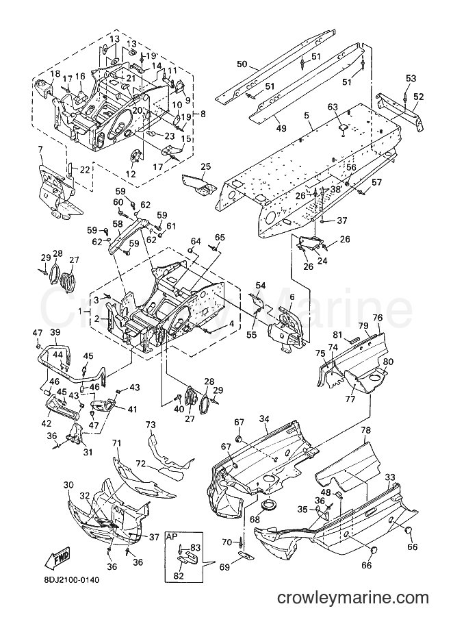 Yamaha Motors PZ500 (8DJ2) [020] - FRAME
