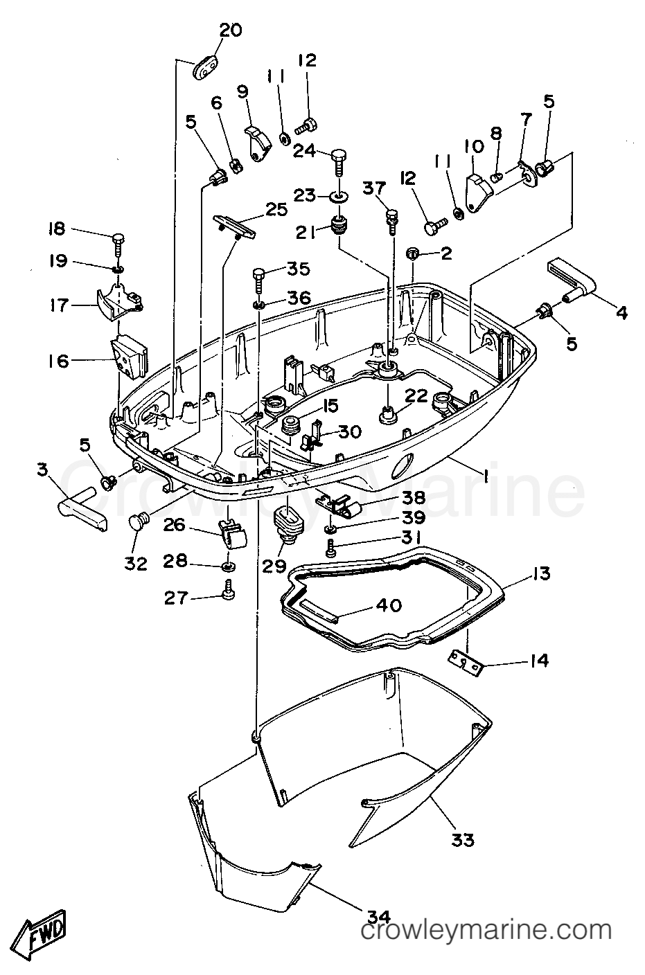 Yamaha Motors P60TLHT - BOTTOM COWLING