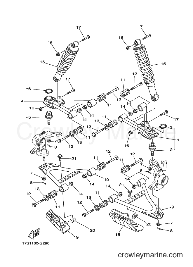 2013 ATV YFM450FWAD - YFM450FWAD (1CTP) [010] - FRONT SUSPENSION & WHEEL