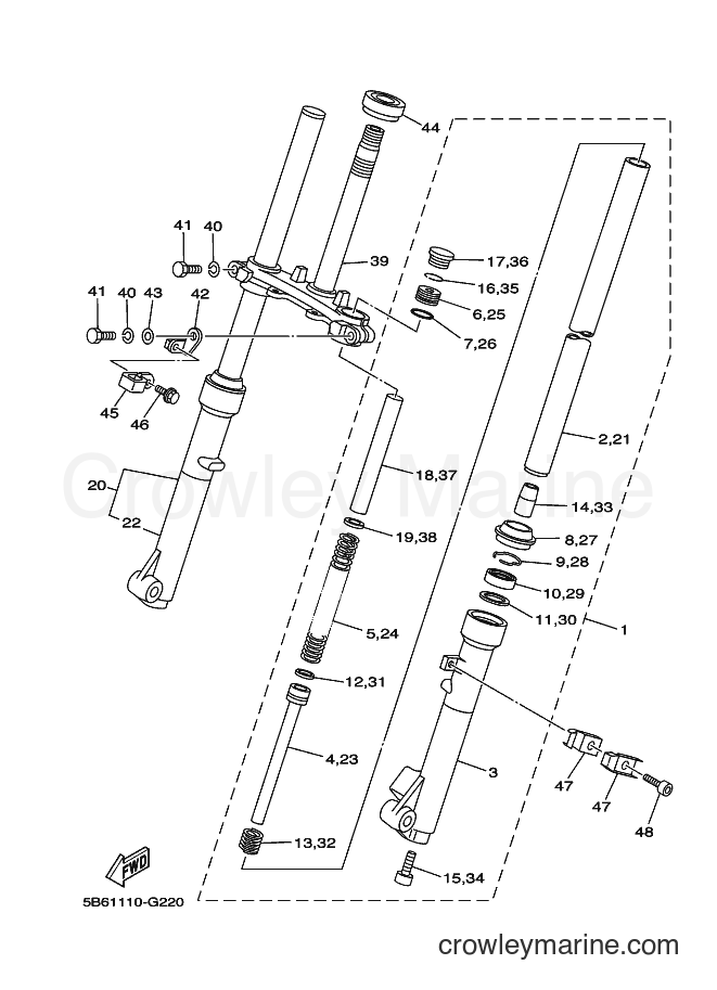 2018 Dirt Bike TT-R110E - TT-R110E (B51F) [010] - FRONT FORK