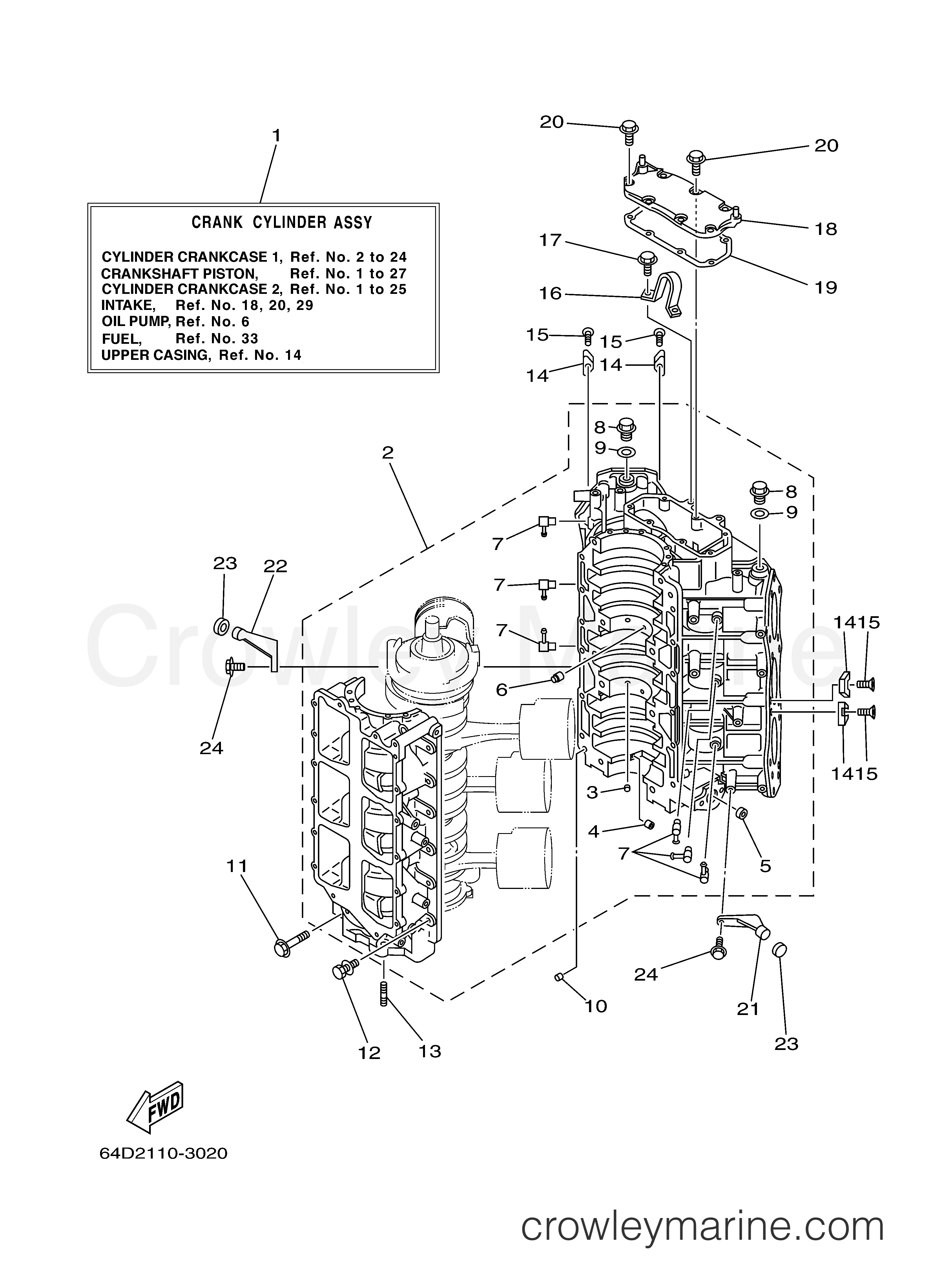 Yamaha Motors 150TXRC - CYLINDER CRANKCASE 1