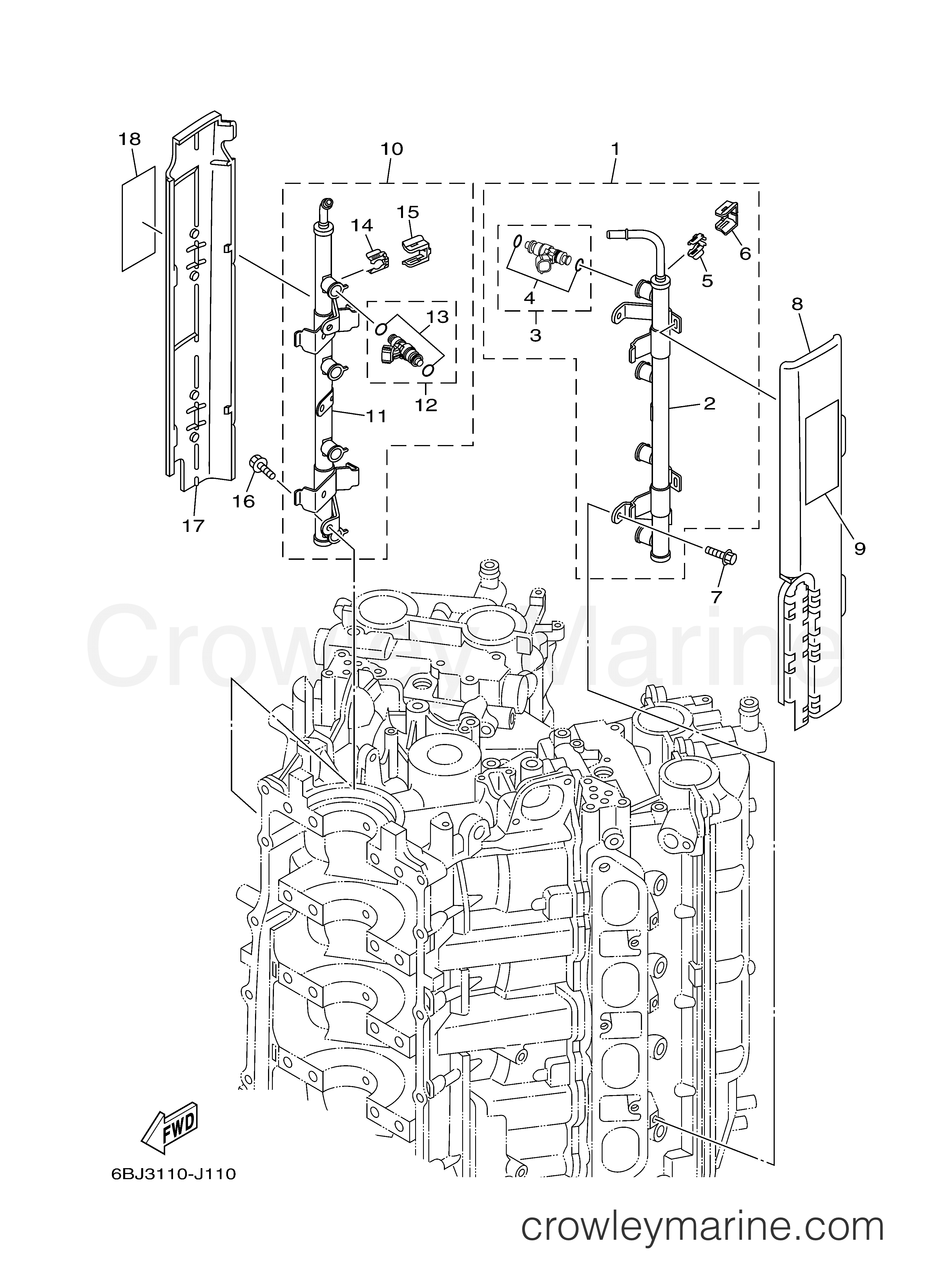 Yamaha Motors F350XCA - THROTTLE BODY ASSY 2