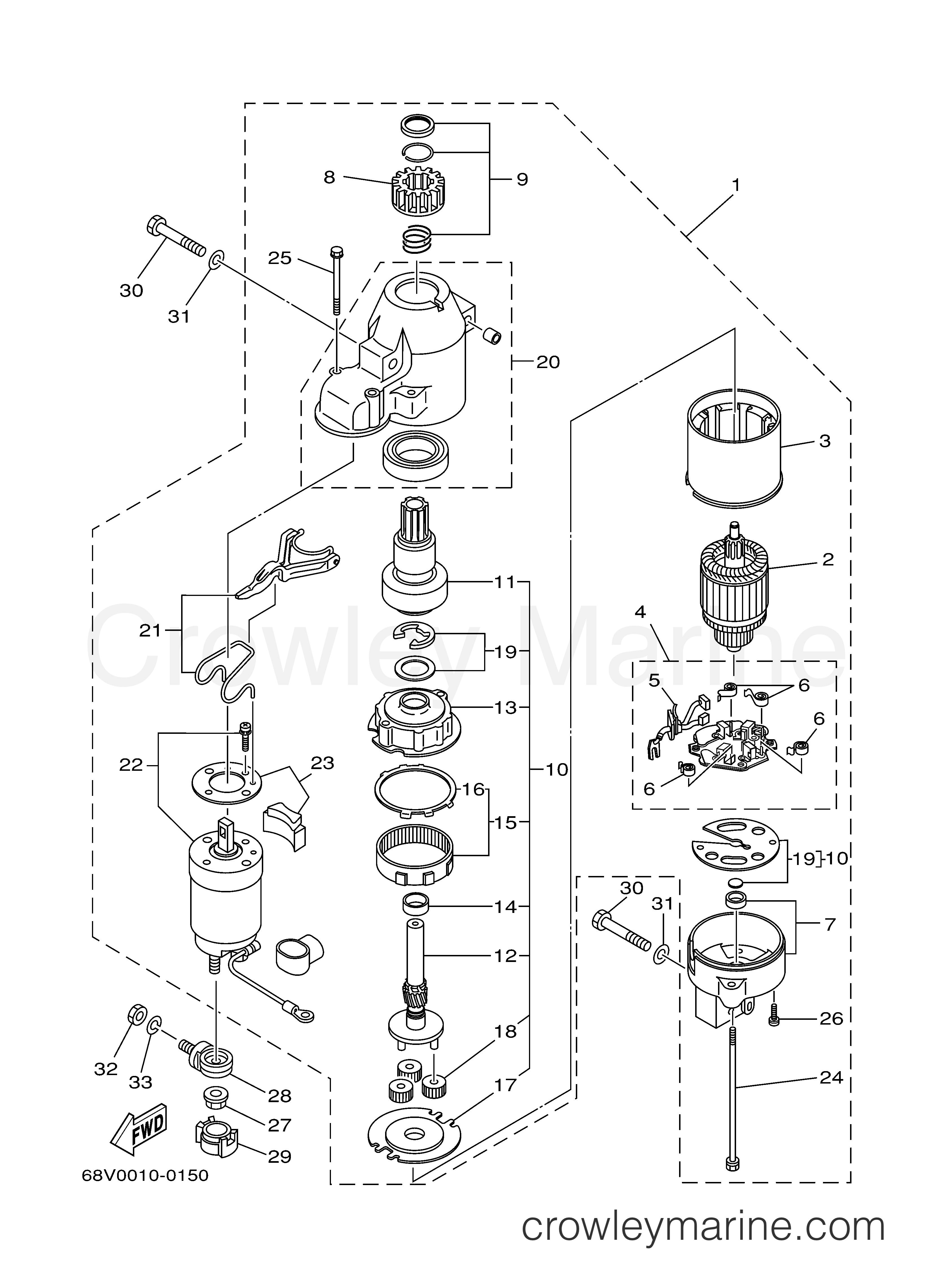 Yamaha Motors F115TXRY - STARTING MOTOR