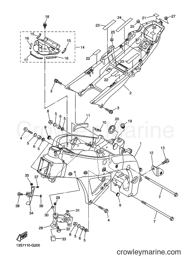 2008 Sport Bike YZF-R6 - YZF-R6 (13S8) [010] - FRAME