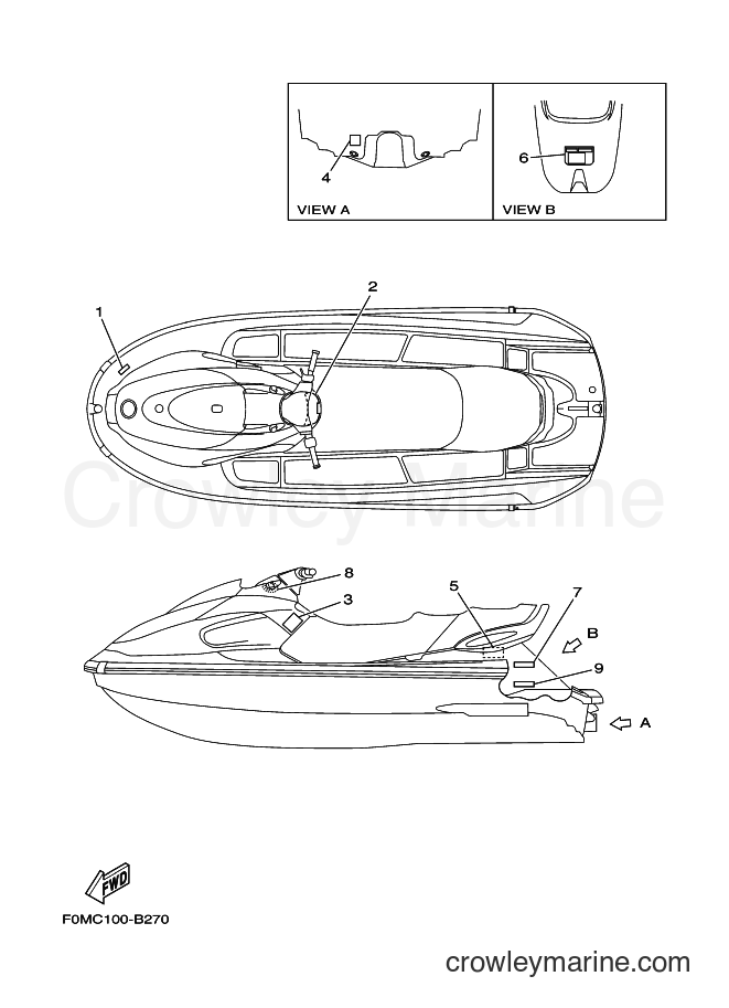 Yamaha Motors JET FOR XL700 (67E5) [01H] - IMPORTANT LABELS
