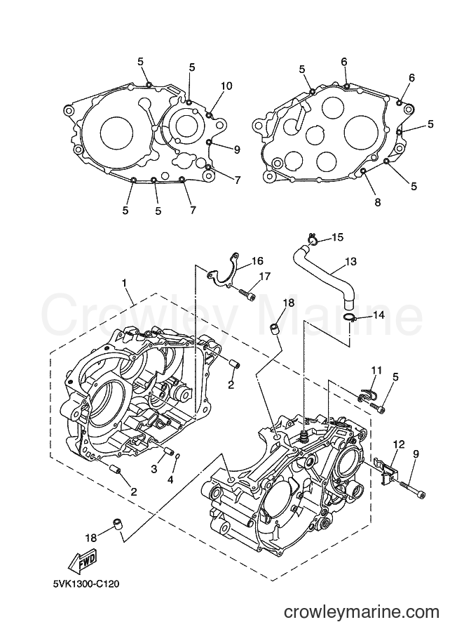 2005 Dirt Bike XT660R - XT660R (3S61) [040] - CRANKCASE