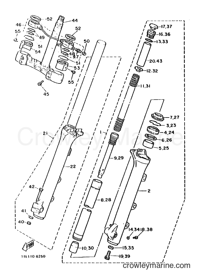 1988 Cruiser XV1100 - XV1100 (3CH0) [010] - FRONT FORK