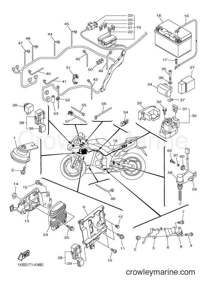2011 Sport Bike YZF-R1 - YZF-R1 (1KB3) [010] - ELECTRICAL 2