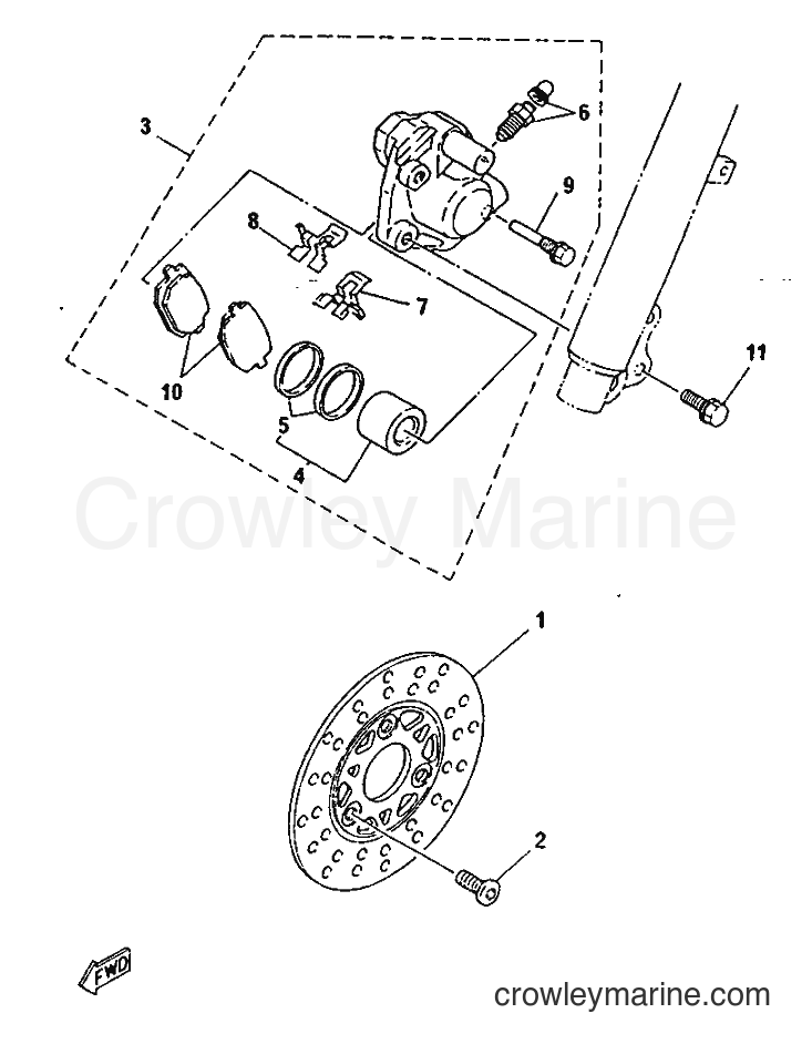 1996 Scooter CY50R - CY50R (3WG6) [999] - FRONT BRAKE