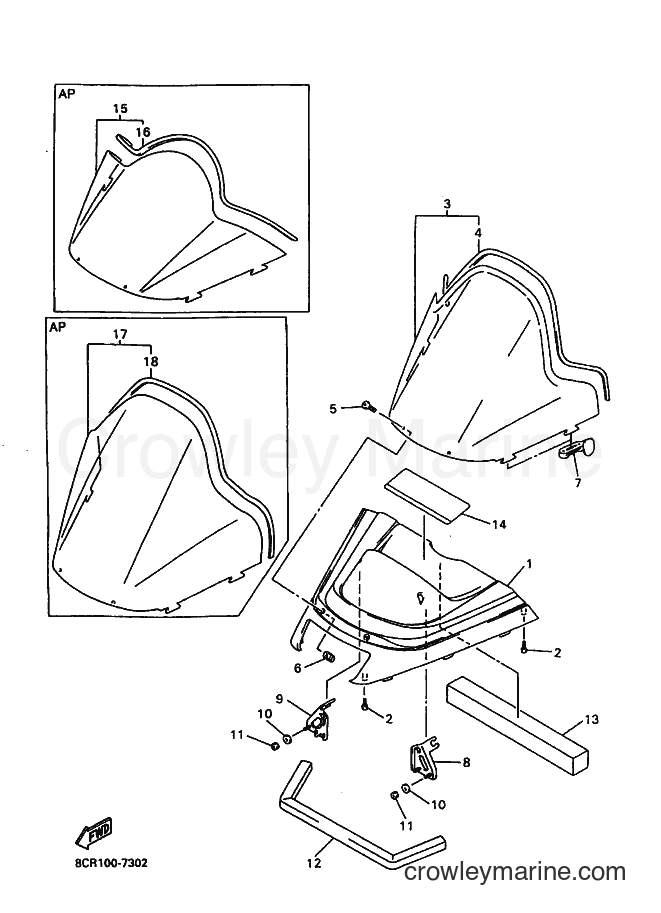 Yamaha Motors VT500 (8CY1) [020] - WINDSHIELD