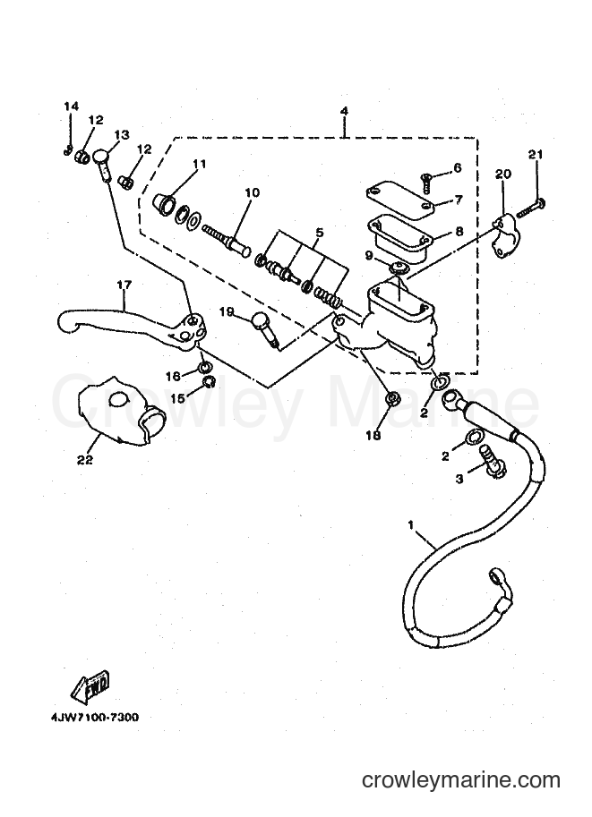 1997 Dirt Bike WR250Z - WR250Z (4JW7) [010] - FRONT MASTER CYLINDER