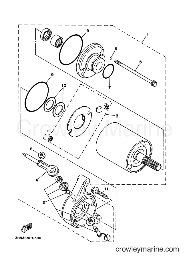 1990 ATV YFM350FW - YFM350FW (3HN3) [010] - STARTING MOTOR