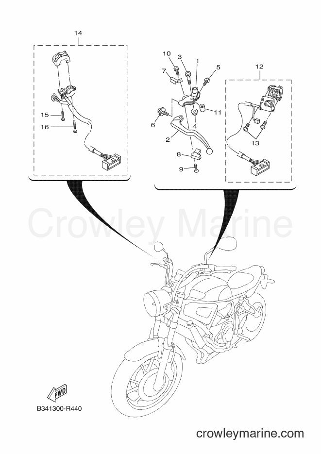 2016 Sport Bike XSR700 - XSR700 (B344) [030] - HANDLE SWITCH & LEVER