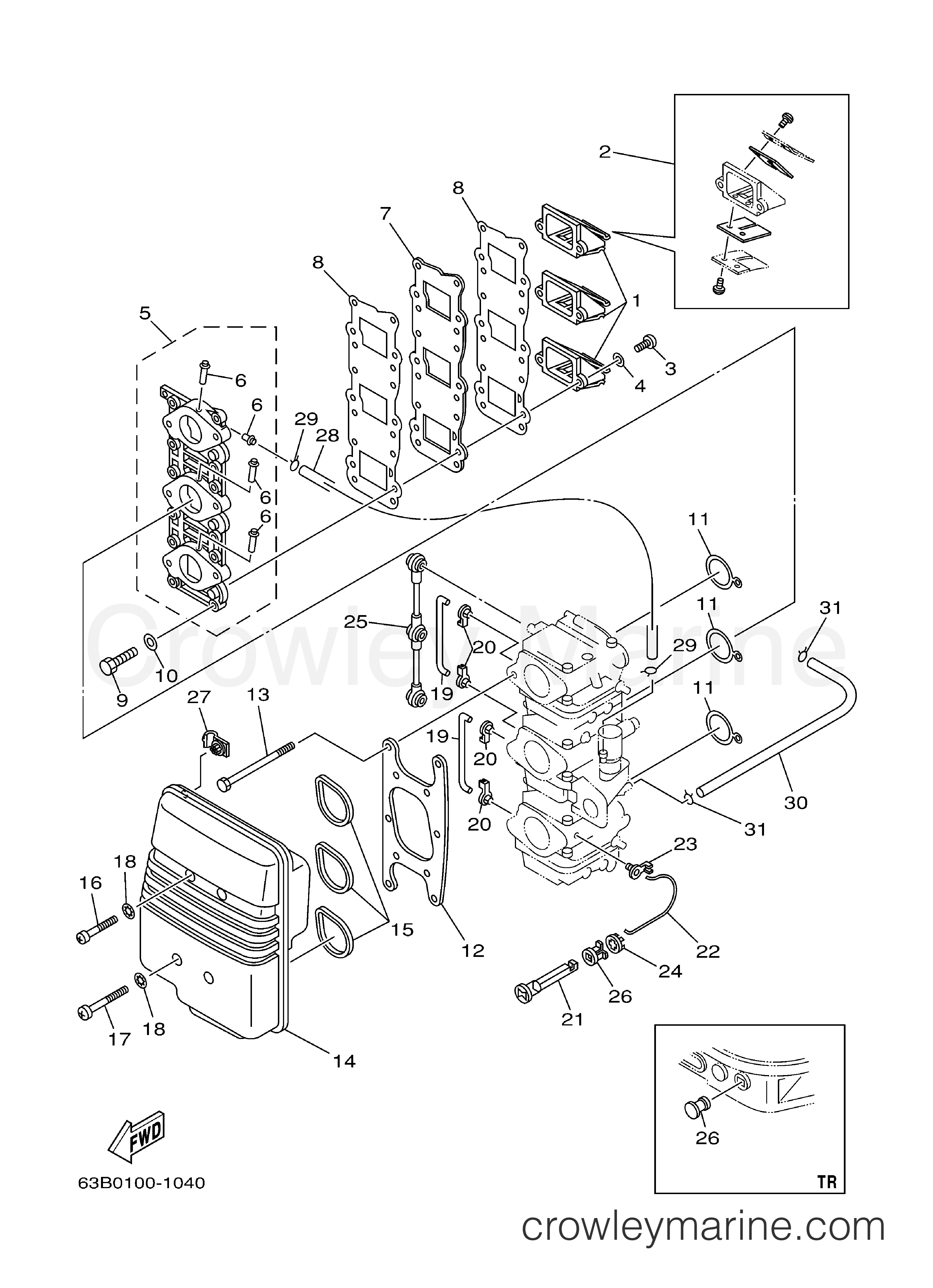 Yamaha Motors 40MLHZ - INTAKE
