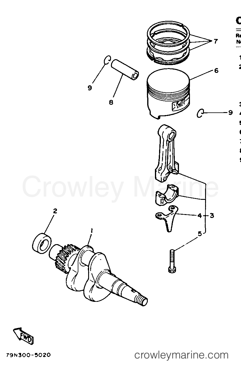 Yamaha Motors YS624TA - CRANKSHAFT - PISTON