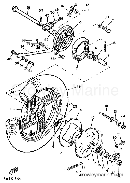 Yamaha Motors XS400 (12E) [999] - REAR WHEEL