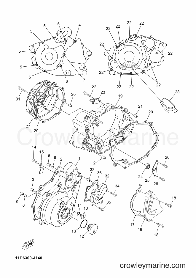 2012 Dirt Bike XT660ZA - XT660ZA (2BE1) [030] - CRANKCASE COVER 1