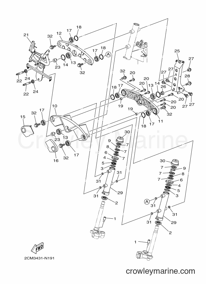 Yamaha Motors MW125 (2CM3) [010] - STEERING