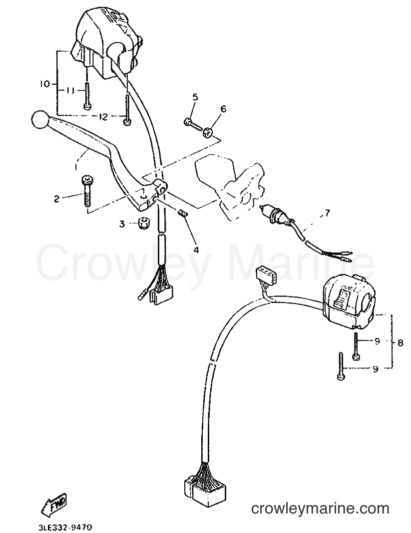 1990 Sport Bike FZR1000 - FZR1000 (3LE2) [999] - HANDLE SWITCH & LEVER
