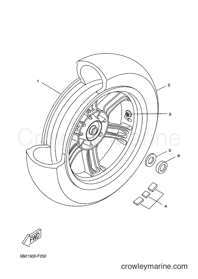 2007 Scooter VP250 - VP250 (5B21) [070] - REAR WHEEL