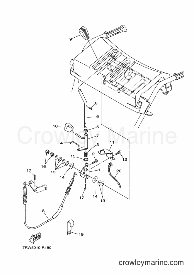 2016 Snowblower YT1070 - YT1070 (7RW5) [010] - SCHUTE CONTROL LEVER