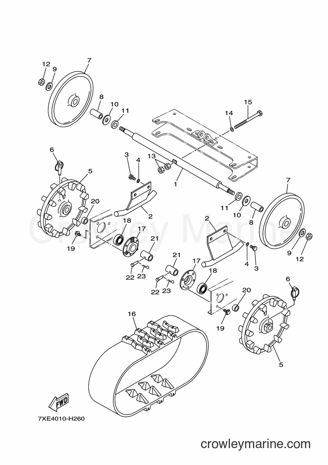 2015 Snowblower YS1070T - YS1070T (7XE5) [010] - TRACK & SPROCKET WHEEL