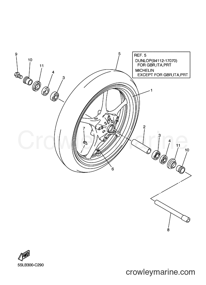2004 Sport Bike YZF-R6 - YZF-R6 (5SLB) [070] - FRONT WHEEL