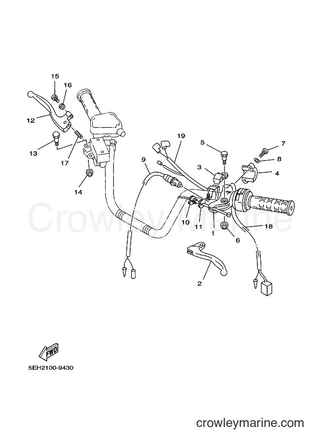 1999 ATV YFM400FWB - YFM400FWB (5EH4) [010] - HANDLE SWITCH & LEVER