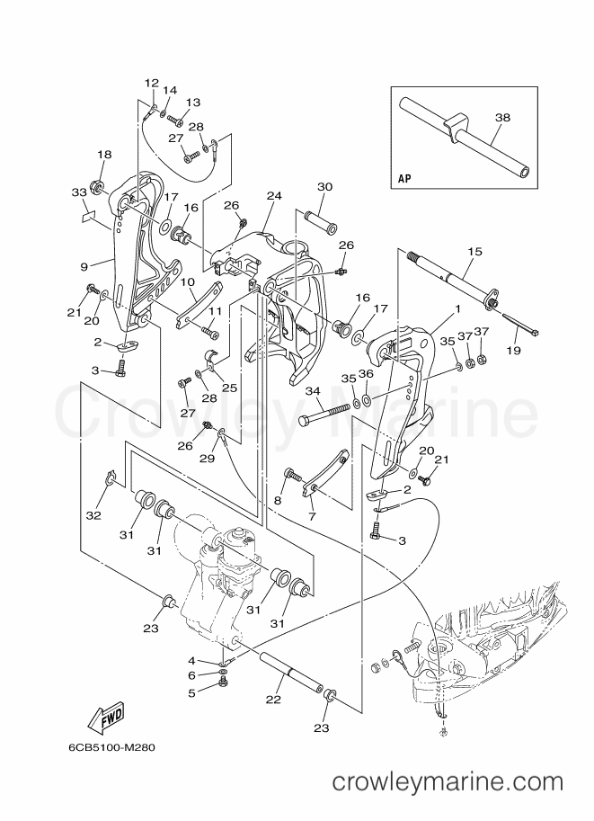 Yamaha Motors VF200LA-2013 (6CD5) [050] - BRACKET 1